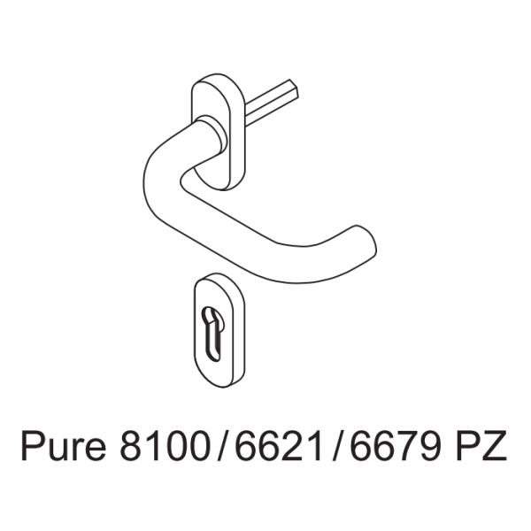 Комплект ручек dormakaba Pure 8100 / 6621 / 6679 для профильных дверей Комплект ручек dormakaba Pure 8100 / 6621 / 6679 для профильных дверей