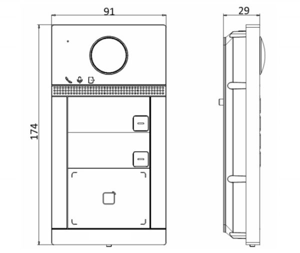 Вызывная панель 2Мп видеодомофона HiWatch VDP-D4212W/Flush с поддержкой карт Mifare, Wi-Fi и PoE