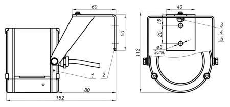 Прожектор инфракрасный периметровый Тахион ПИП-20/60 Прожектор инфракрасный периметровый Тахион ПИП-20/60
