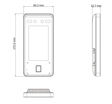Биометрический терминал доступа HiWatch ACT-T1341MF по распознаванию лиц, отпечатков и карт Mifare