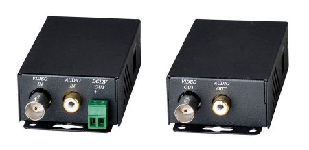 Комплект приемопередатчиков видео и аудиосигналов SC&T CHB001HM по коаксиальному кабелю