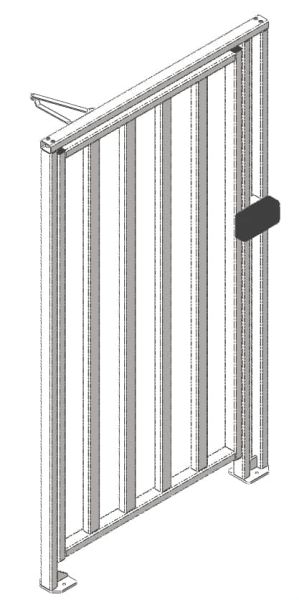 Калитка полноростовая из нержавеющей стали Oxgard К-10-Н (правая)