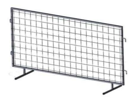 Ограждение передвижное О-320-20 с сеткой