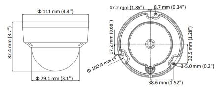 Антивандальная HD-TVI видеокамера 5 Мп HikVision DS-2CE57H8T-VPITF (3.6 мм)