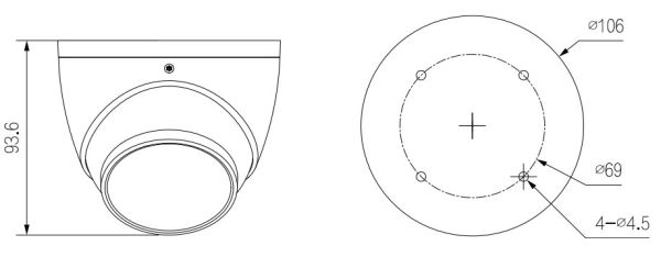 IP-видеокамера уличная 4Мп Dahua DH-IPC-HDW3441EMP-S-0600B-S2