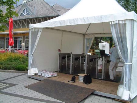 Двухштанговый тумбовый турникет Gotschlich Calypso Open Gate (6CALOGEC)