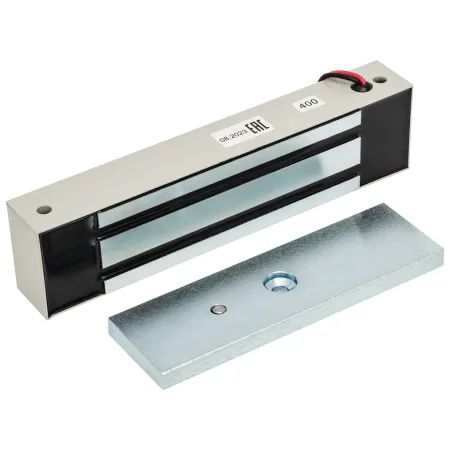 Электромагнитный замок AccordTec ML-400 K с уголком, серый