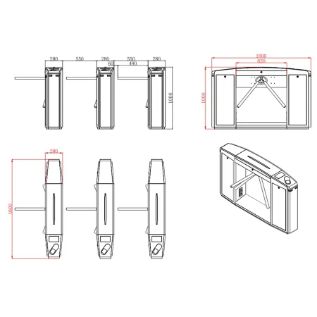 Турникет-трипод тумбовый Avix AV.TT.6383 моторизованный