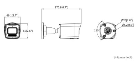 Уличная IP-камера 2Мп HiWatch DS-I250M(C) (2.8 мм) с микрофоном