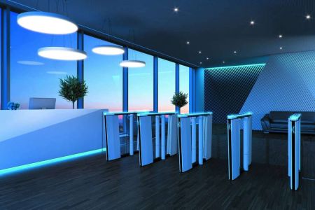 Центральный модуль скоростного распашного турникета Cominfo EasyGate Superb 1800мм