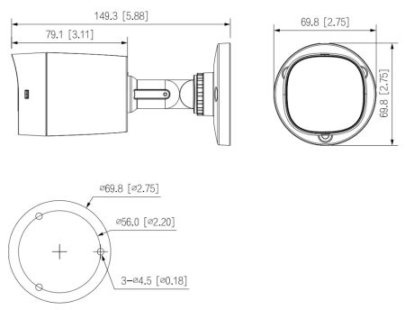 Уличная HD-CVI видеокамера 2Мп Dahua DH-HAC-B1A21P-0280B