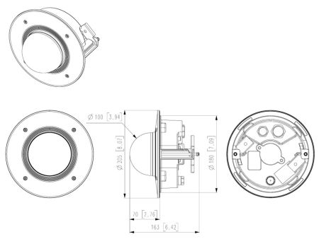 Встраиваемая IP-видеокамера 4K 8Мп Wisenet PND-A9081RF (4.5-10 мм) с искусственным интеллектом