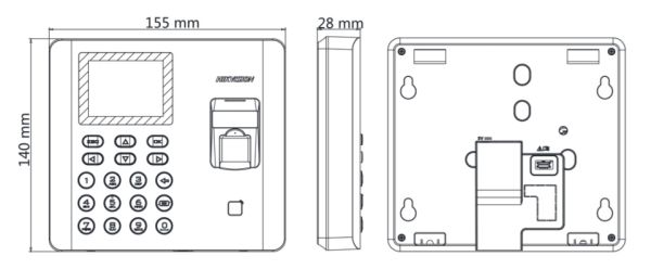 Биометрический терминал учета рабочего времени HikVision DS-K1A802AEF-B с встроенной батареей