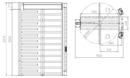 Полноростовой турникет dormakaba Kentaur FTS-L06