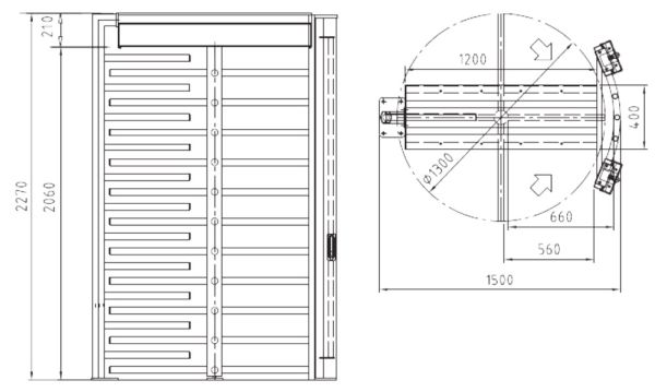 Полноростовой турникет dormakaba Kentaur FTS-L06