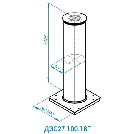 Противотаранный боллард Silar ДПС 27.100.18Г с внешней гидростанцией