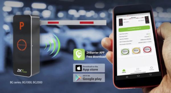 Комплект автоматического шлагбаума ZKTeco BG1045R Wi-Fi с телескопической стрелой 4,5 метра