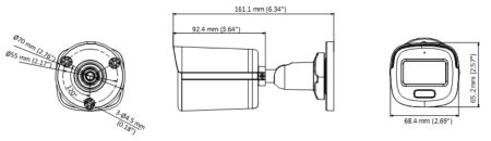 Уличная HD-TVI видеокамера 2Мп HikVision ColorVu DS-2CE10DF3T-FS (2.8 мм) с микрофоном (AoC)
