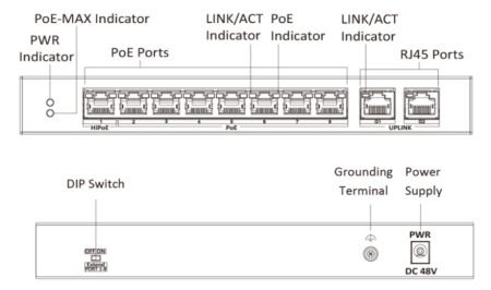 Неуправляемый Hi-PoE-коммутатор HikVision DS-3E0310HP-E