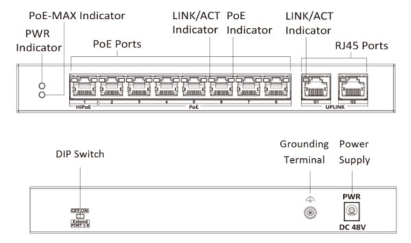Неуправляемый Hi-PoE-коммутатор HikVision DS-3E0310HP-E