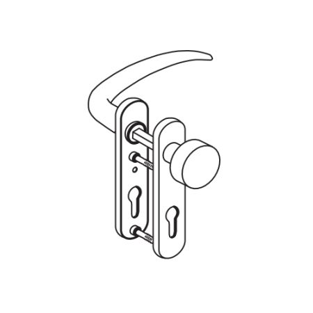 Комплект нажимных ручек dormakaba CORE 8999 / 3020 / 7051 PZ/72