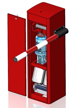 Шлагбаум автоматический скоростной Фантом Миг-4 с круглой стрелой 4 метра
