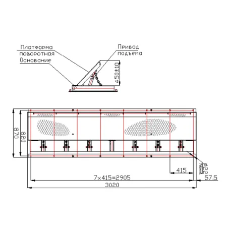Дорожный блокиратор Silar ПЗП 3000 ГЗ гидравлический, заглубляемый