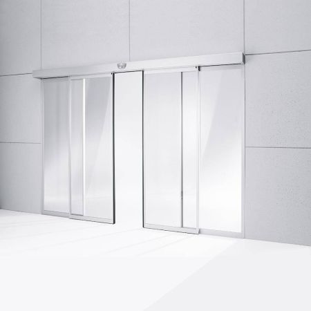 Комплект 2-створчатой раздвижной двери с приводом dormakaba ES 200 и створками FLEX kit.