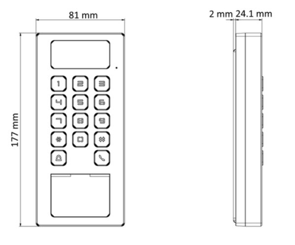 Терминал доступа HikVision DS-K1T502DBFWX со считывателем отпечатков пальцев и карт Mifare