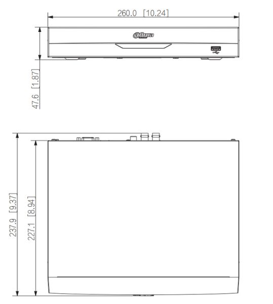 4-канальный HDCVI-видеорегистратор 4K Dahua DH-XVR5104HS-4KL-I3 с распознаванием лиц