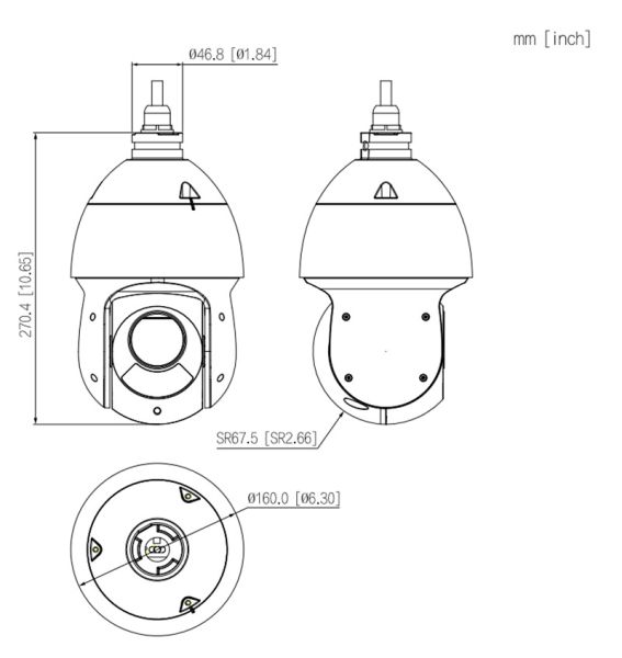 Скоростная PTZ видеокамера 2Мп Dahua DH-SD49225DB-HNY c 25-кратным оптическим увеличением