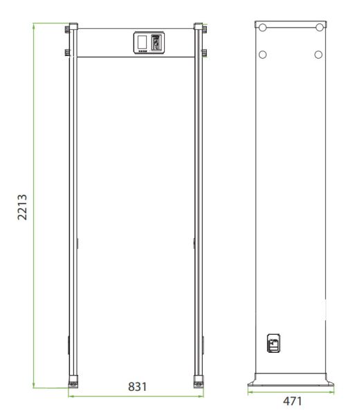 Металлодетектор арочный ZKTeco ZK-D1065 6 зон детекции
