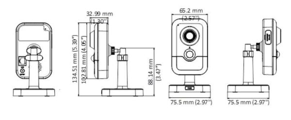 Компактная IP-видеокамера 2Мп HikVision DS-2CD2423G0-I (2.8 мм) с EXIR-подсветкой