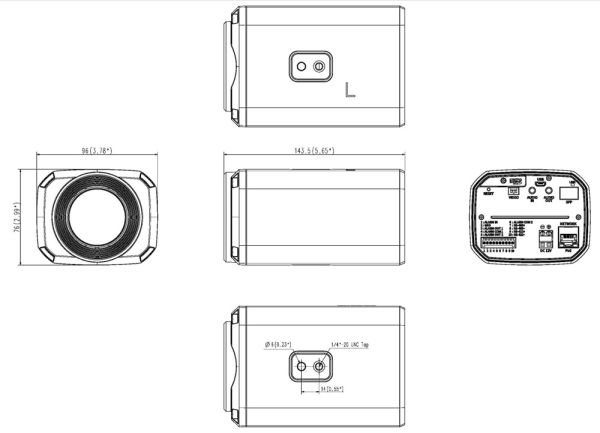 Корпусная сетевая IP-видеокамера 2Мп Wisenet XNZ-6320A с встроенным трансфокатором Корпусная сетевая IP-видеокамера 2Мп Wisenet XNZ-6320A с встроенным трансфокатором