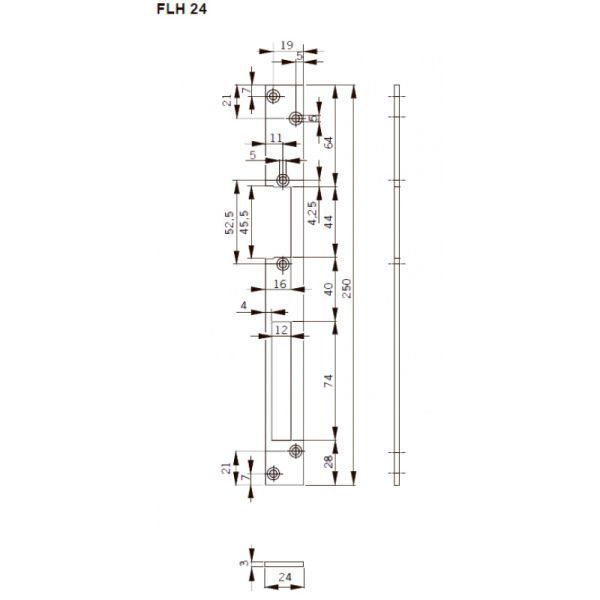 Планка плоская dormakaba FLH24