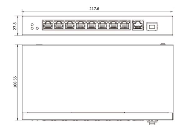 Неуправляемый 8-портовый PoE коммутатор HikVision DS-3E0510P-E/M