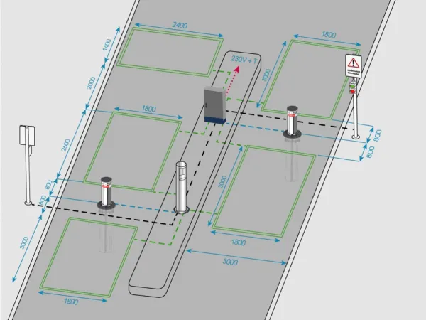 Гидравлический противотаранный боллард Блокпост К12 из нержавеющей стали