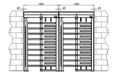 Турникет полноростовой Came Guardian BTX 400 (001PSGS4B), уличный из окрашенной стали