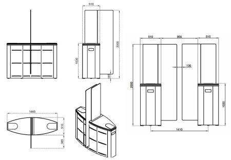 Боковой модуль раздвижного турникета Came Sliding Gate SG90, 900 мм, створка 2000 мм (SG90TS)