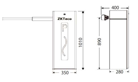Комплект автоматического шлагбаума ZKTeco CMP200 с телескопической стрелой 6 метров