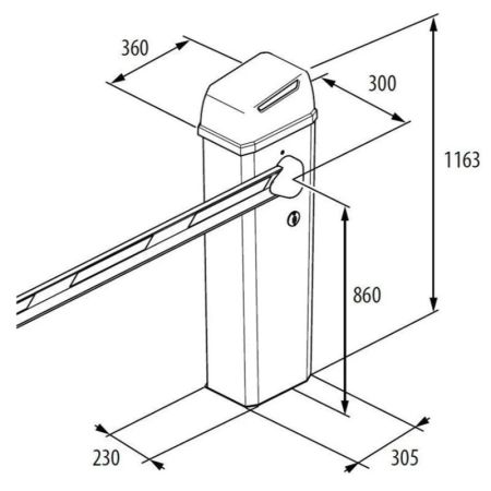 Шлагбаум автоматический FAAC B614/3 со стрелой 2.8 м Шлагбаум автоматический FAAC B614/3 со стрелой 2.8 м
