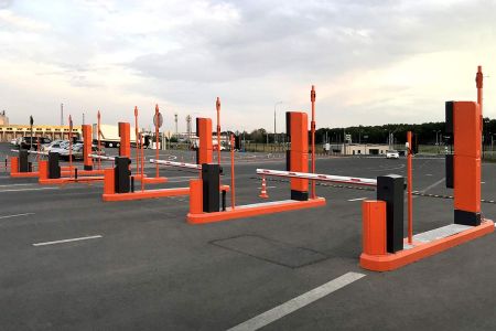 Въездная стойка двухуровневая АП-ПРО 01- 2У Комфорт с мягкими билетами (термолента)