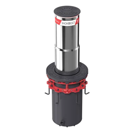 Гидравлический боллард Блокпост Т600 Telescopic из нержавеющей стали