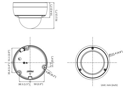 Антивандальная IP-видеокамера 2Мп HikVision DS-2CD2123G2-IU (2.8 мм) с технологией AcuSense