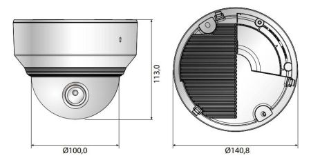 Купольная сетевая IP-видеокамера 2Мп Wisenet XND-6080R (2.8-12мм)