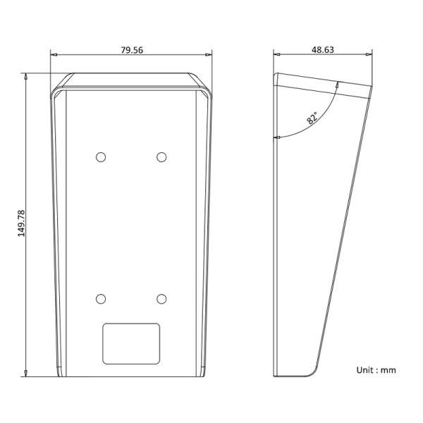 Защитный козырек DS-KABV6113-RS для вызывных панелей серии KV6103/6113