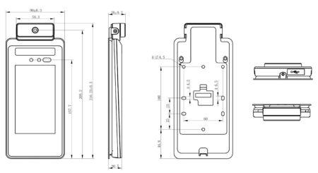 Биометрический терминал распознавания лиц и температуры тела Uface 5-H-Temp, настенный