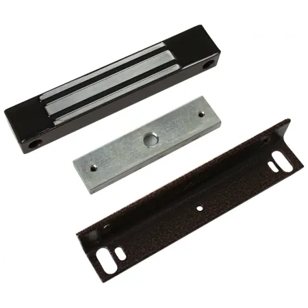 Электромагнитный замок AccordTec ML-400 KB с уголком, коричневый