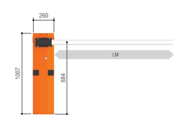 Комплект шлагбаума Came GARD G3750DX Classico, правосторонний (G3750DX KIT)
