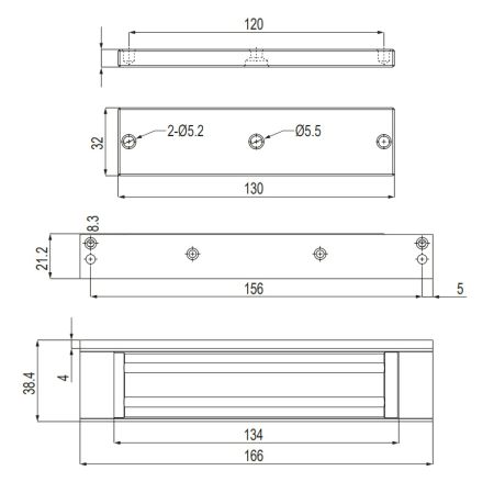 Электромагнитный замок dormakaba EM Premium EM 1800 AH